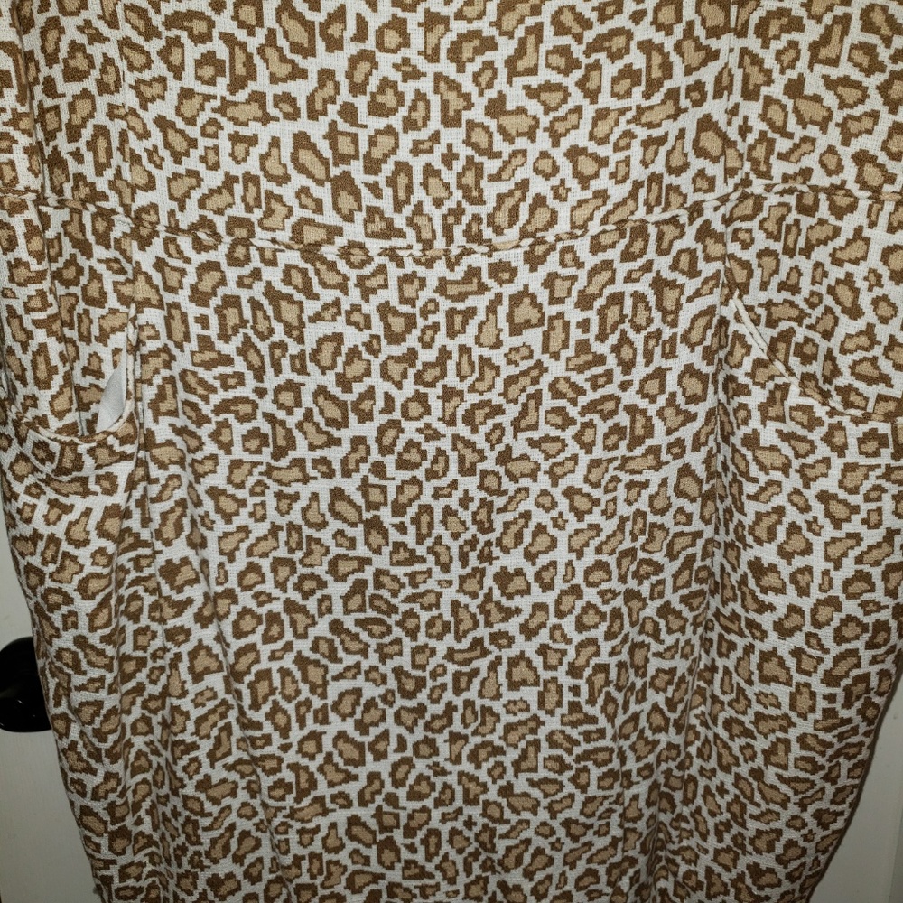 Leopard Cheetah Mini Linen Dress - Picture 3 of 6